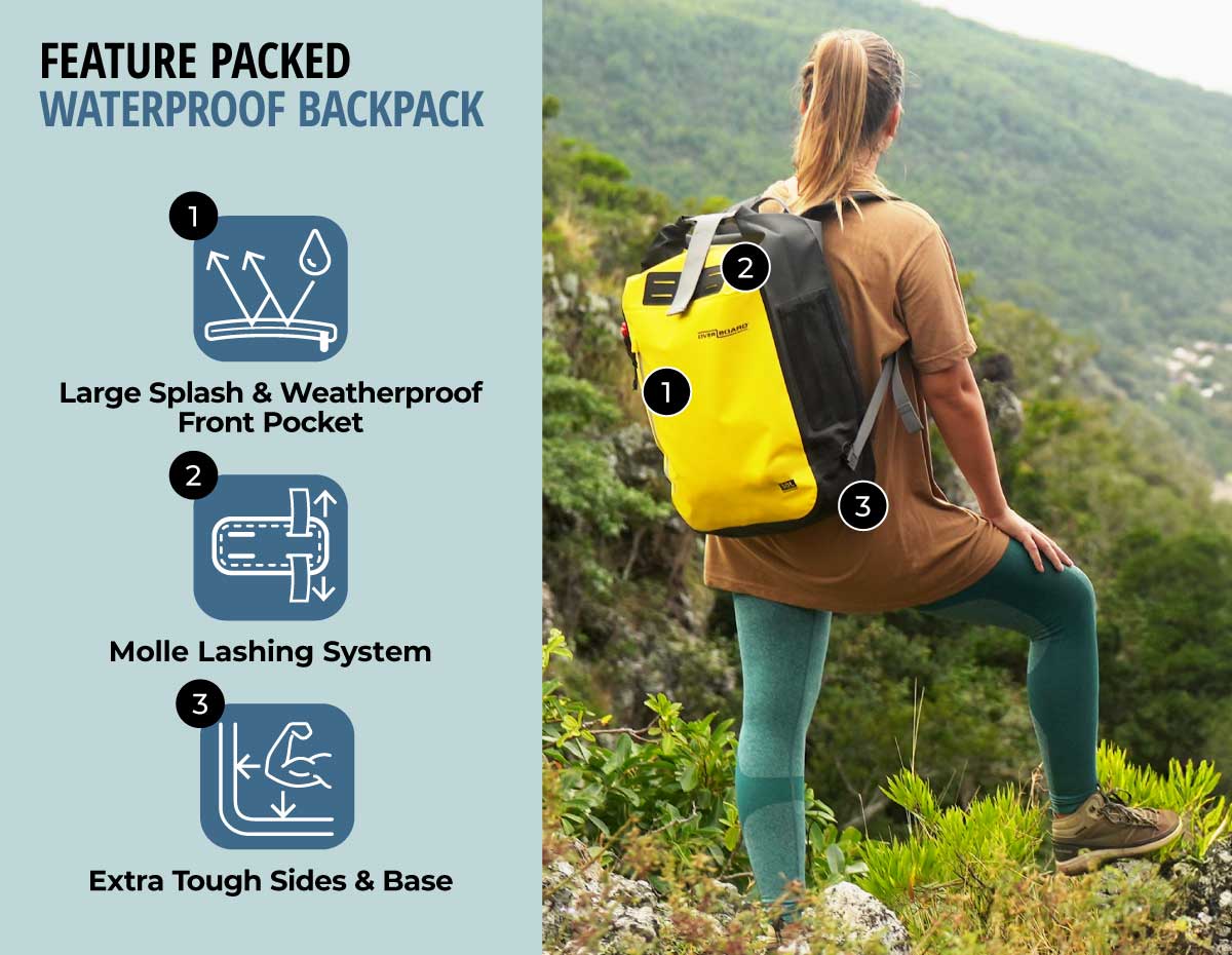 Classic Explorer Waterproof Backpack Bundle | 45L | OverBoard Blue Classic Explorer Waterproof Backpack Bundle | 45L | OverBoard Blue