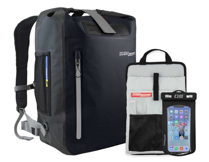 OverBoard Classic Explorer Waterproof Backpack Bundle - 45 Litres | OB1262BLK
