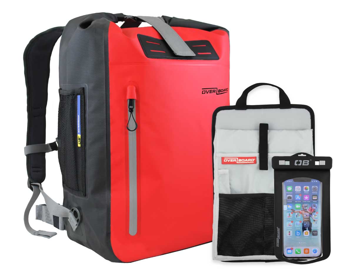 OverBoard Classic Explorer Waterproof Backpack Bundle - 45 Litres | OB1262R