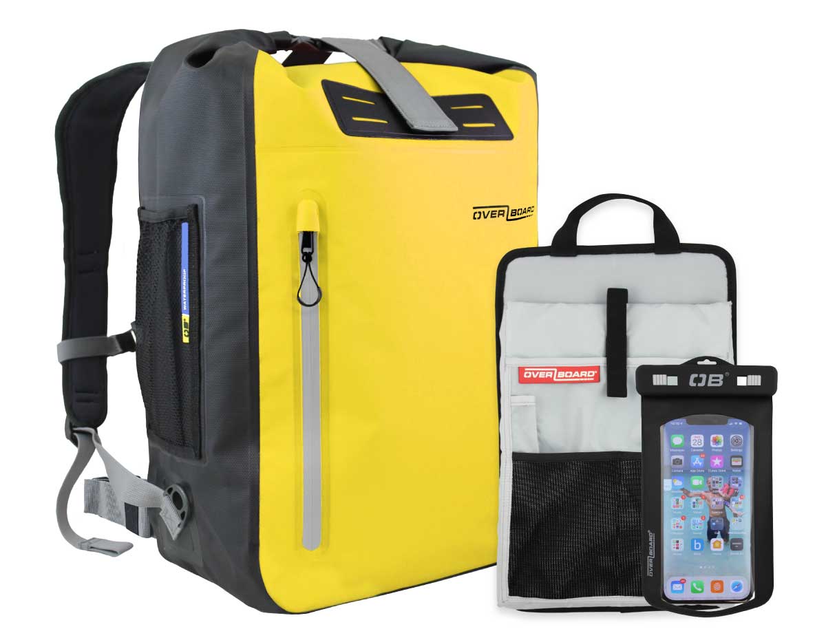 OverBoard Classic Explorer Waterproof Backpack Bundle - 45 Litres | OB1262Y